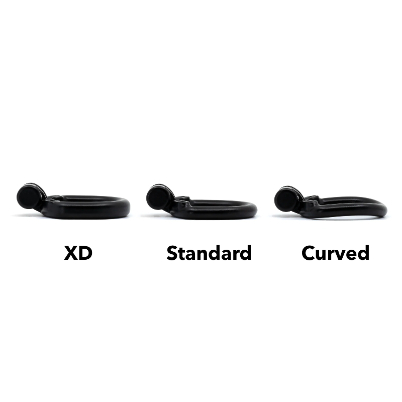 Curved Strap Ring - Two Loops (Black)