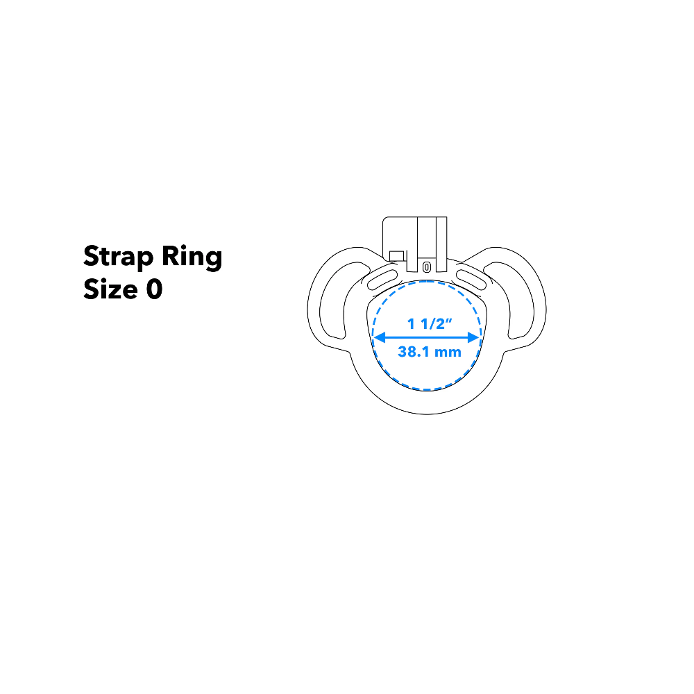 Curved Strap Ring - Two Loops (Black)